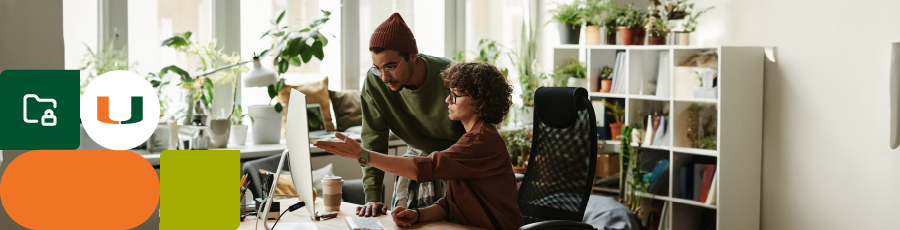 Standing next to one another and talking about the financial aid